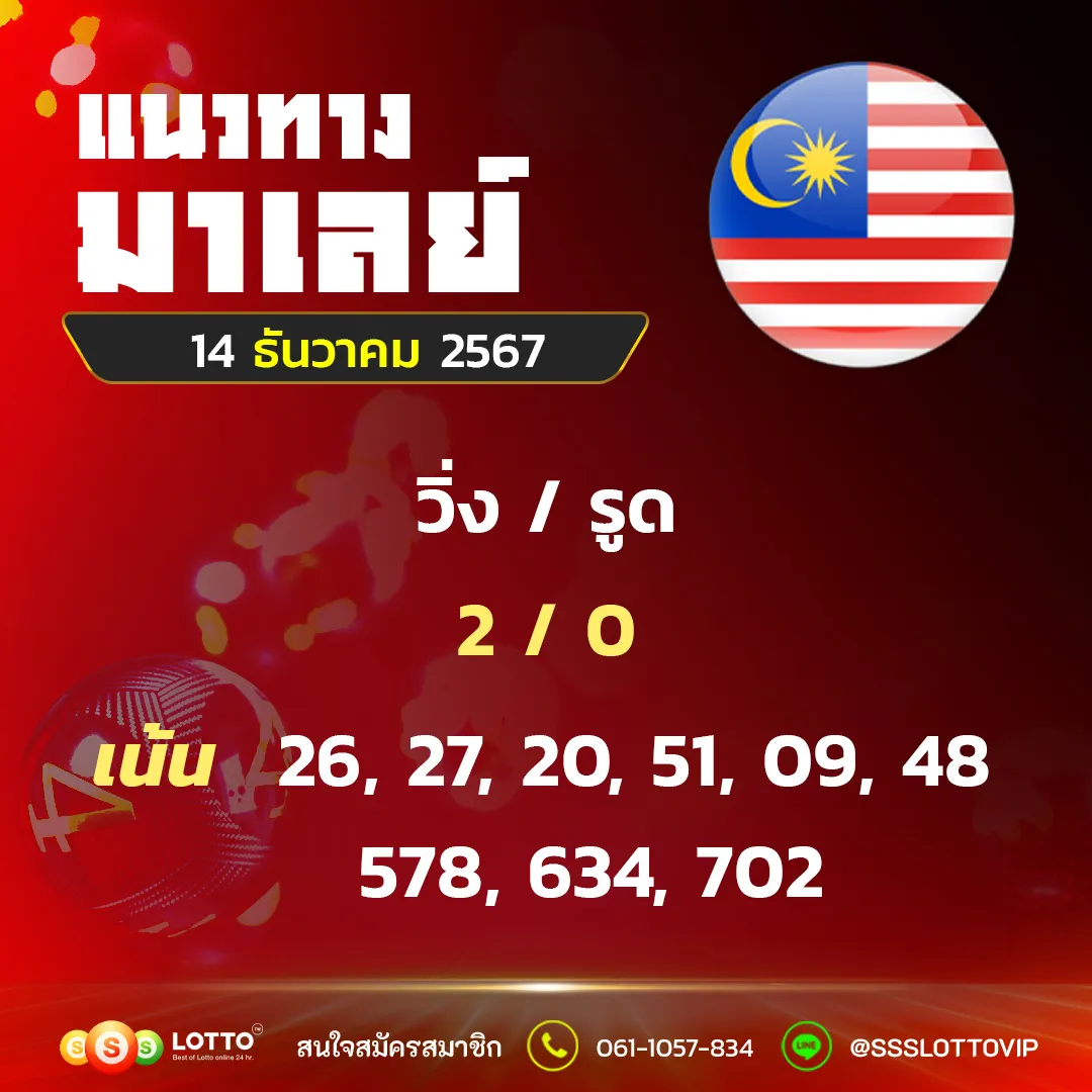แนวทางมาเลย์ by มา แน่ lotto หวย ออนไลน์